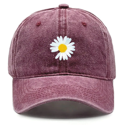 New Daisy Print Baseball Cap