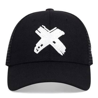 Unisex X Letter Embroidery Baseball Caps Sunscreen Hat Sports Golf Cap