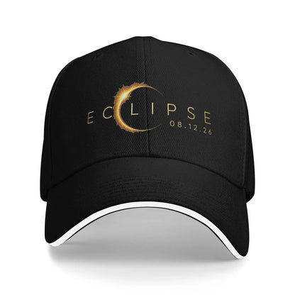 Spain Total Solar Eclipse 2026 Sandwich Baseball Caps