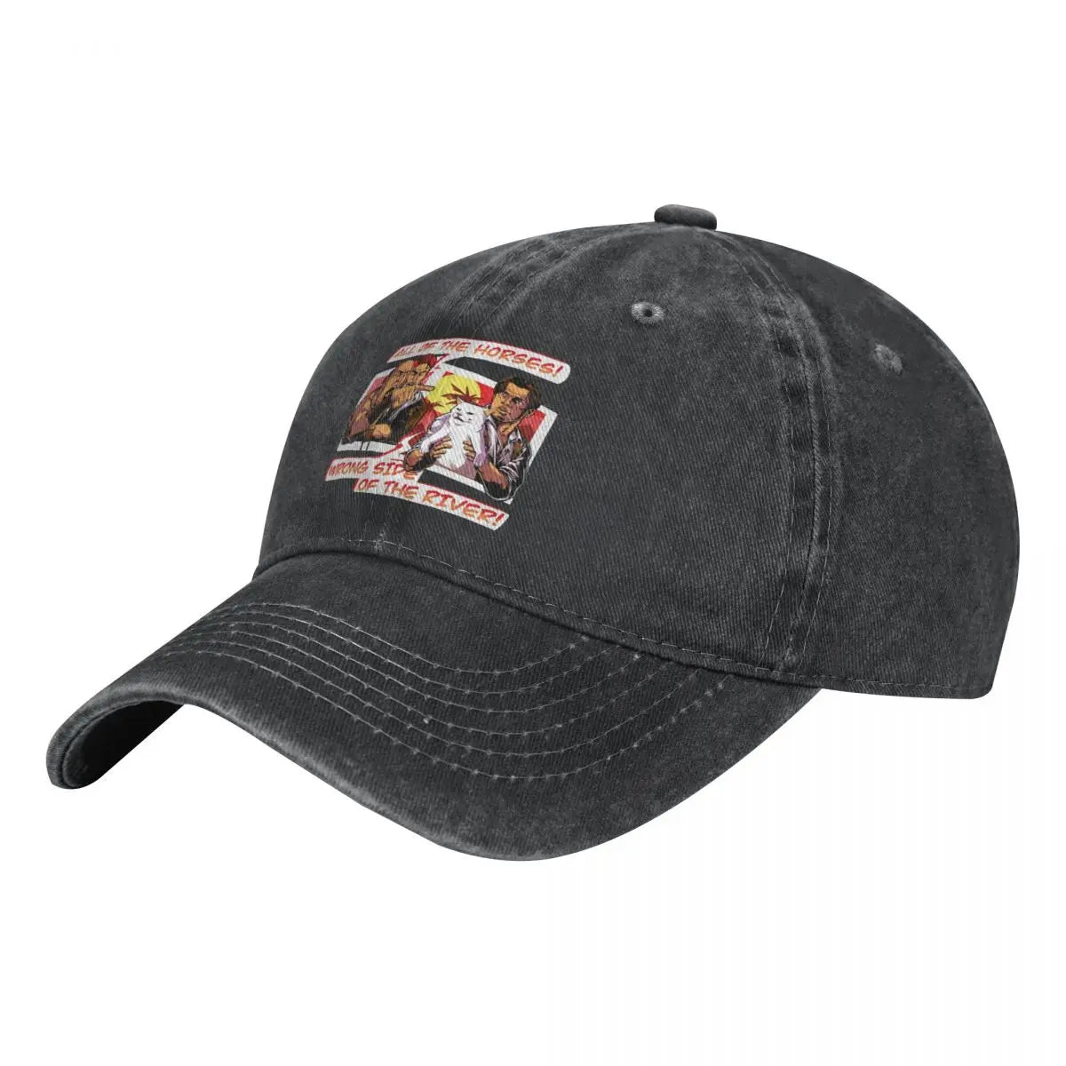 Wrong Side Of The River Cat Meme Baseball Cap