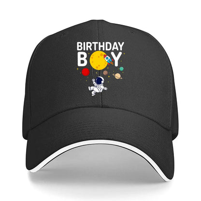 Astronaut Rocket Planet Moon Stars Space Cartoon Sandwich Baseball Cap