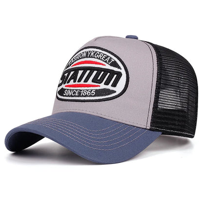 New Style Unisex Baseball Cap Classic Station Letter Pattern Mesh Cap Men and Women