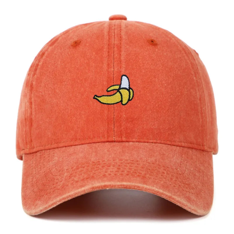 Banana Embroidered Baseball Hats For Men Women