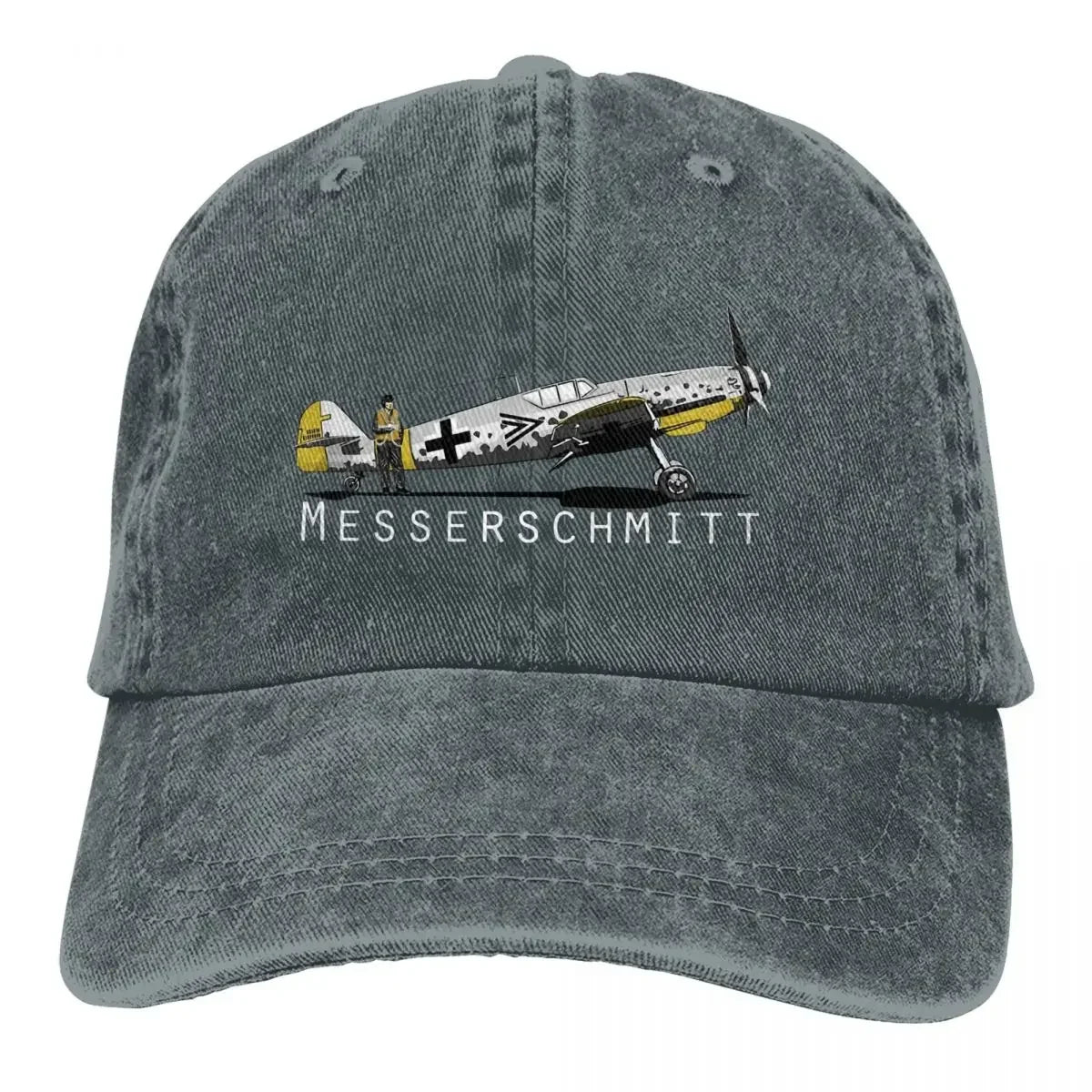 Airplane Lover Multicolor Hat Peaked Men Women's Cowboy Cap BF 109 Baseball Caps