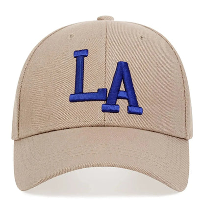Unisex LA Letter Embroidery Baseball Caps Sunscreen Hat