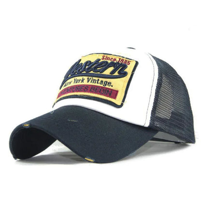 Baseball Men Trendy Black Retro Brooklyn Letter Embroidery Baseball Cap