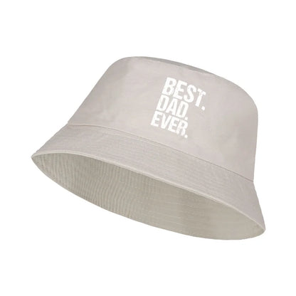 Father's Day Gift Bucket Hat With "BEST DAD EVER" Text Print