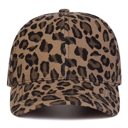 Unisex Light Panel Leopard Print Baseball Caps Spring Autumn Outdoor