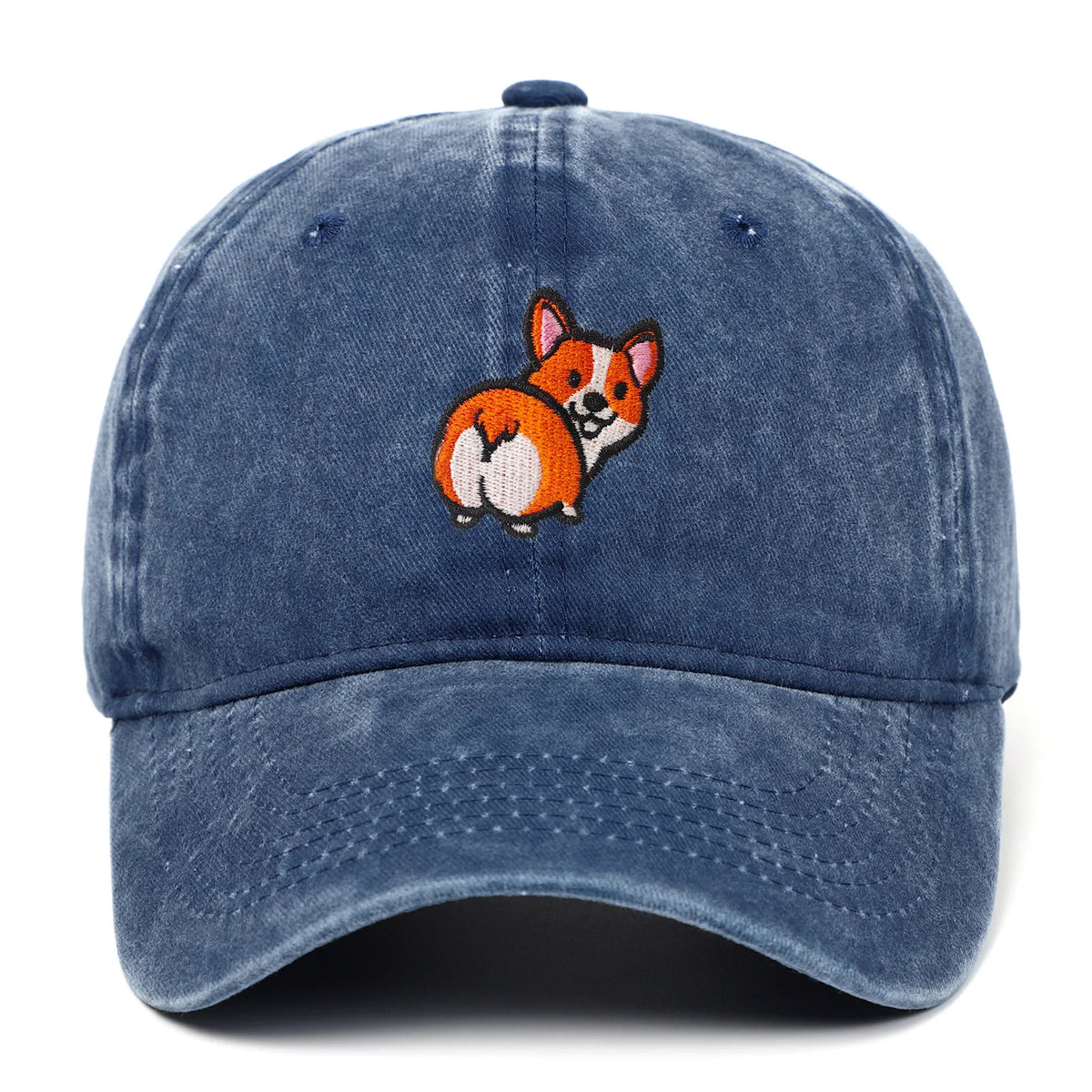 Fun Corgi Canine Embroidered Baseball Hats