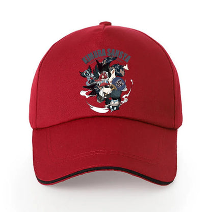 Summer Baseball Cap Solid Cotton Sun Hat Samurai Print
