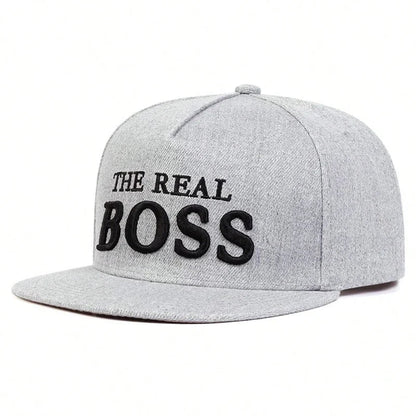 Unisex THE REAL BOSS Embroidery Hip-hop Hats