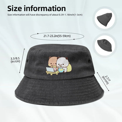 Panda Bear Anime Cartoon Bucket Hats Bubu And Dudu