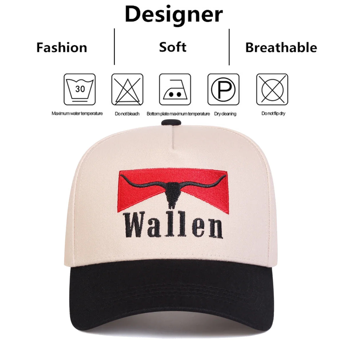 WALLEN Letter Embroidery Baseball Caps