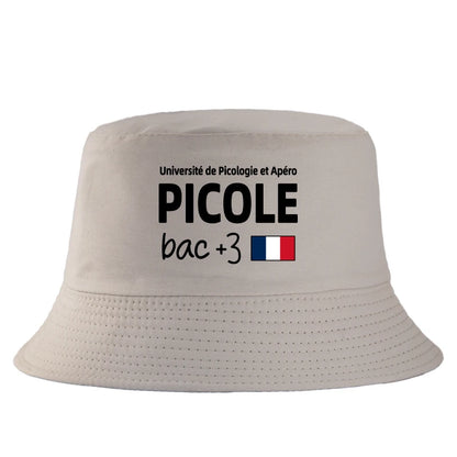 Universite Apéro Picole Bac+3 Printed Reversible Bob Bucket Hat Women Men