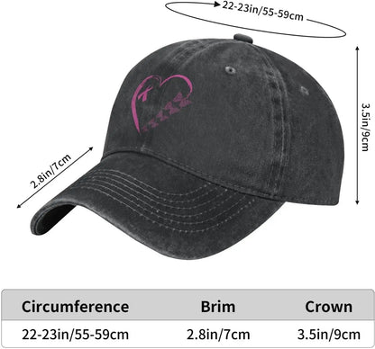 I'm A Survivor Heart Pink Ribbon Breast Cancer Awareness Baseball Cap