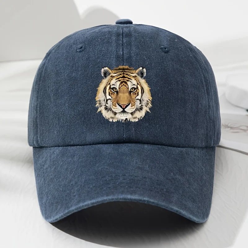Tiger Print Soft Top Baseball Cap