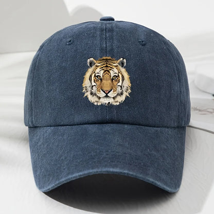 Tiger Print Soft Top Baseball Cap