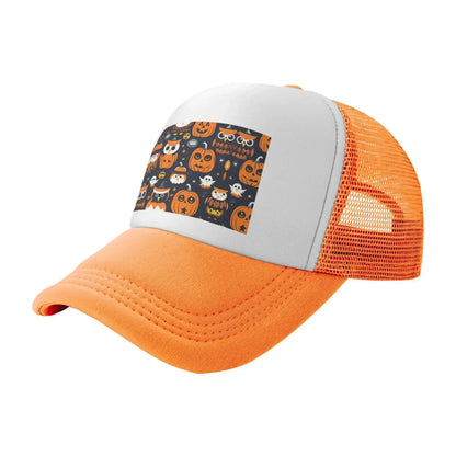 New Halloween Owl Ghost Pumpkin Mesh Baseball Cap
