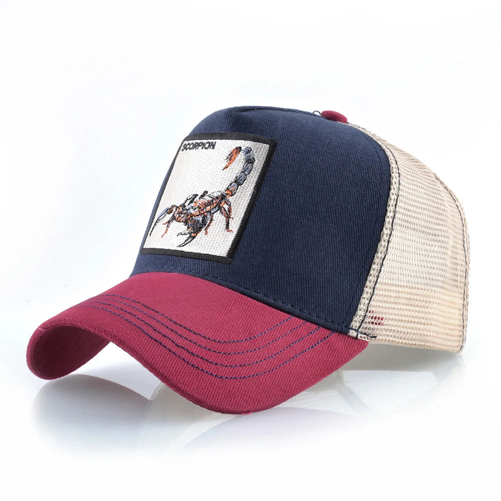 Unisex Baseball Cap With Embroidery Scorpion Patch Men's Baseball Cap Women