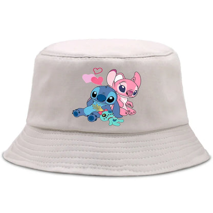 Lilo Stitch Cotton Foldable Bucket Hat Women Hat Boys Girls Fishing Hunting Cap