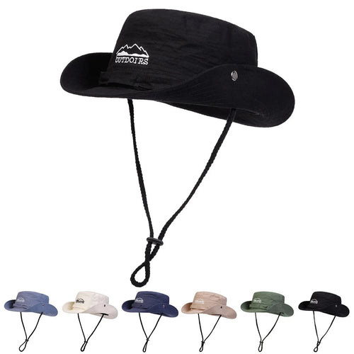 Fisherman Hat Washed And Made Old Large Brim Sun Hat For Men Outdoor Sports Sun Hat