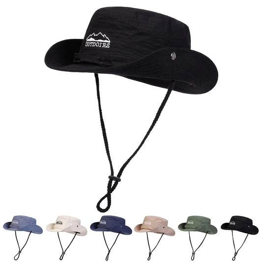 Fisherman Hat Washed And Made Old Large Brim Sun Hat For Men Outdoor Sports Sun Hat