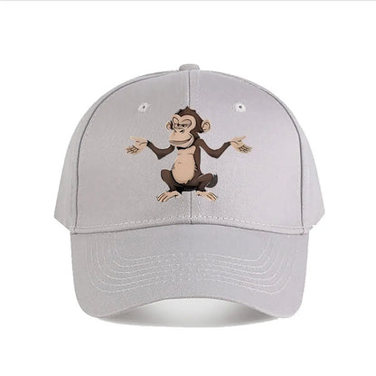 Funny Cartoon Monkey Vinyl Wall Decor Baseball Cap