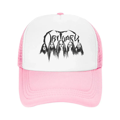 Heavy Metal Band Horror Long Hair Obituary Sport Mesh Baseball Caps