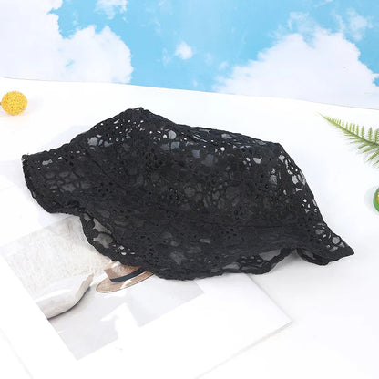 Thin Mesh Lace Flower Fisherman Hat