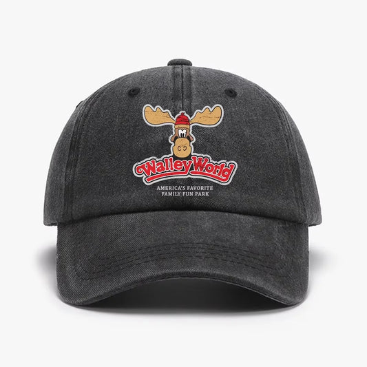 Printed Baseball Cap Men's Retro Washed Distressed Sun Hat For Women And Men