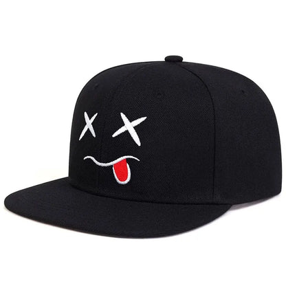 Unisex Personality Ghost Expression Embroidery Hip-hop Hat Snapback Caps
