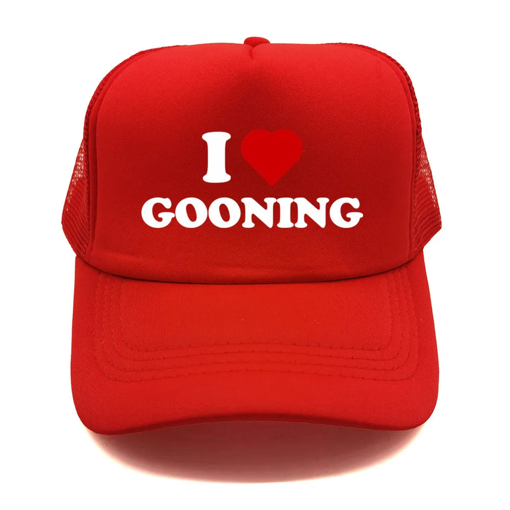 Funny I Love Gooning Baseball Caps Cool Summer Men Mesh Net Hat