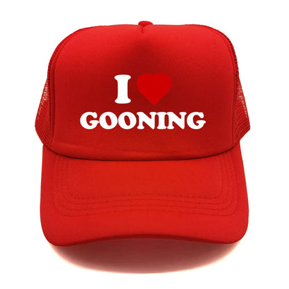 Funny I Love Gooning Baseball Caps Cool Summer Men Mesh Net Hat
