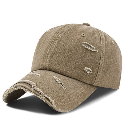 Distressed Vintage Washed Cotton Breathable Lightweight Baseball Cap