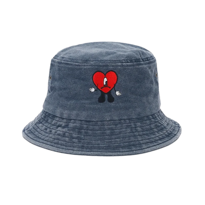 Trendy Bad Bunny Fisherman's Hat Foldable Wide Brim Men All-Match Bucket Hat