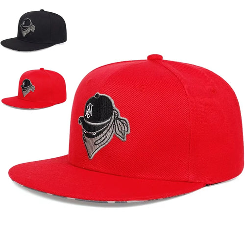 Unisex Masked Embroidery Hip-hop Hats Snapback Cap Baseball Caps