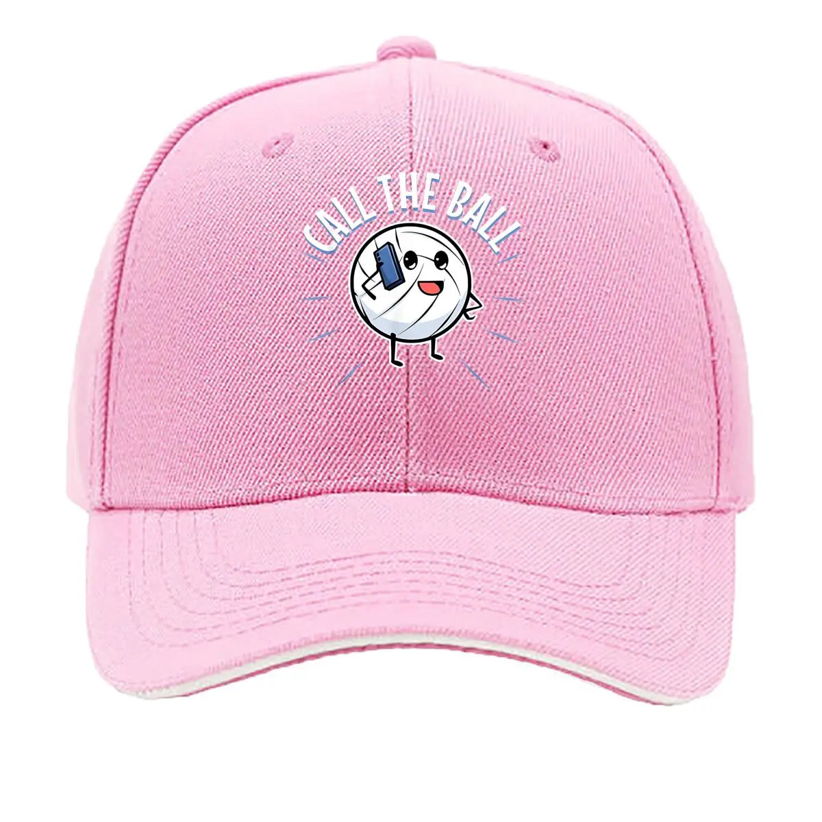 Call The Ball Volleyball Cartoon Black Sandwich Baseball Cap