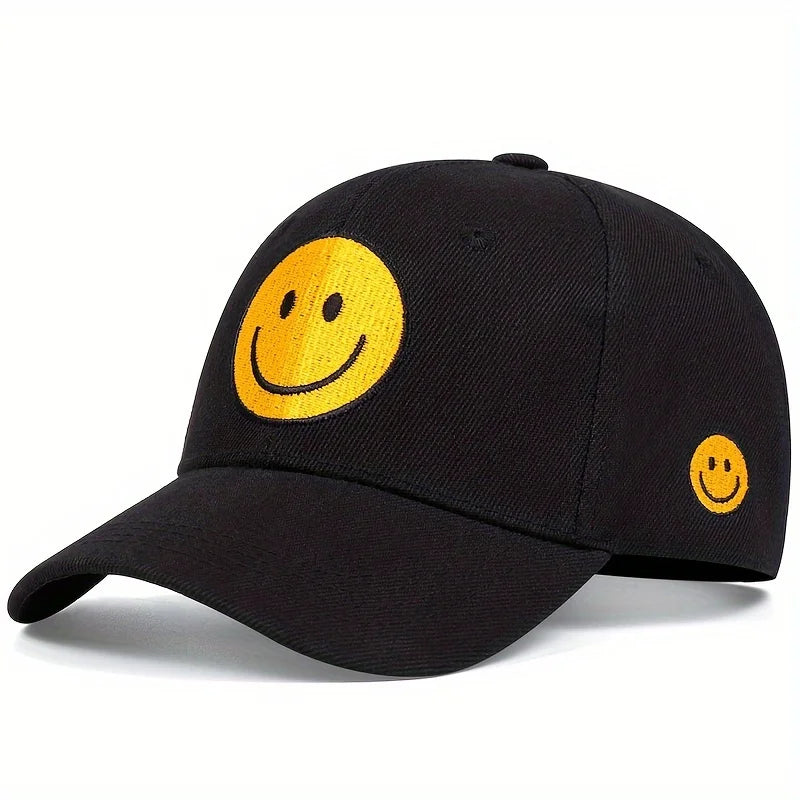 Unisex Smiling Face Embroidery Baseball Caps