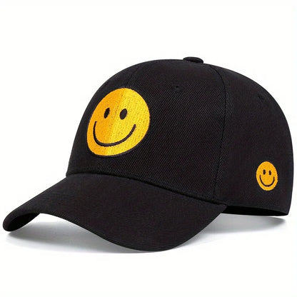 Unisex Smiling Face Embroidery Baseball Caps