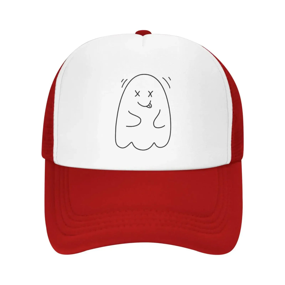 New Mesh Dad Hat Adjustable Washed Cute Ghost Gray Baseball Cap