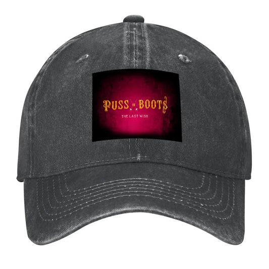 New Puss in Boots The Last Wish Movie logo Baseball Cap