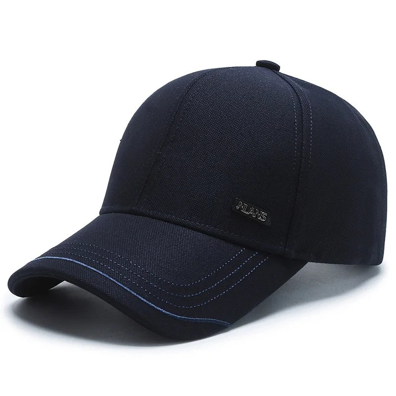 New Black Baseball Caps For Men Women Sunhat Solid Letter Sunscreen Cap