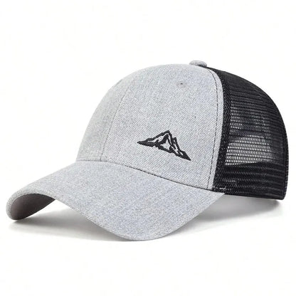 Unisex Mountain Range Embroidery Baseball Net Caps