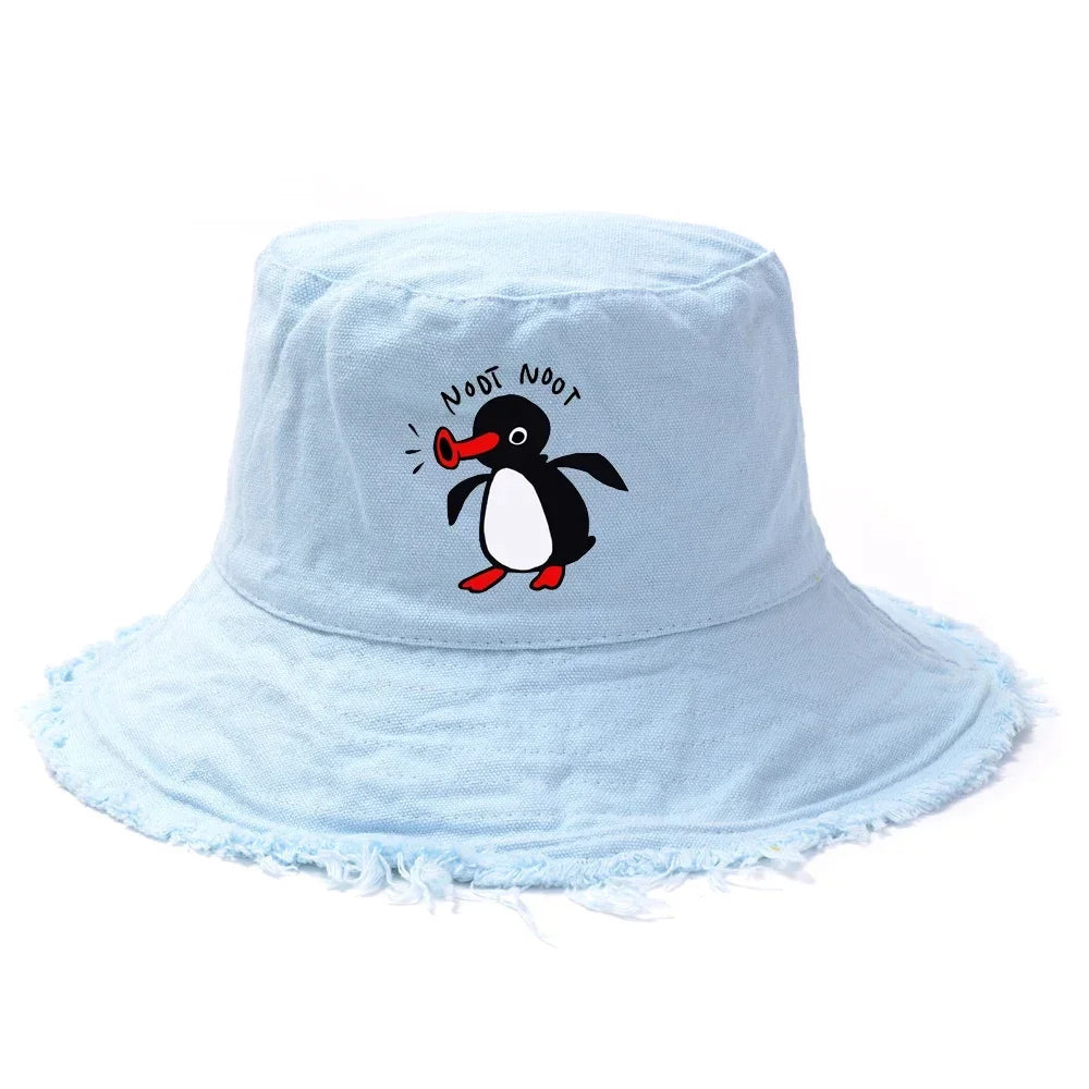 Summer Penguin Bucket Hat Reversible Bob