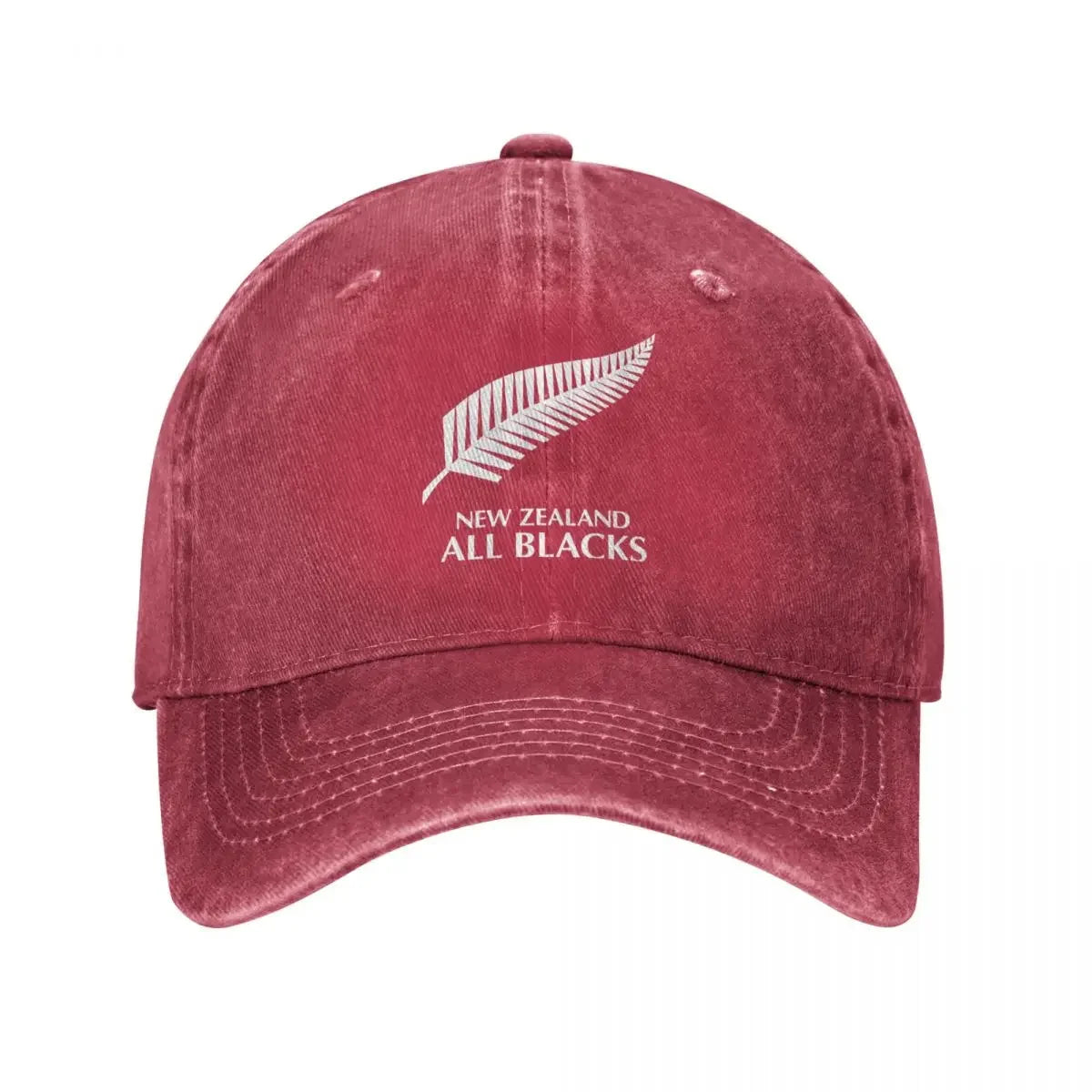 New Zealand All Blacks Unisex Baseball Cap Rugby Worldcup Sports Distressed Denim