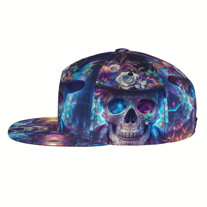 Unisex Skull Print Snapback Cap