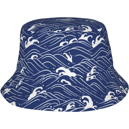 Japanese Wave Fisherman Cap Hip Hop Gorras Summer Unisex Printing Bucket Hat