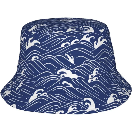 Japanese Wave Fisherman Cap Hip Hop Gorras Summer Unisex Printing Bucket Hat