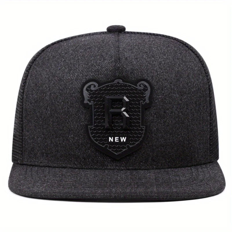 Flat Brim Cap Summer Outdoor Travel Baseball Cap Men's Big Head Cap