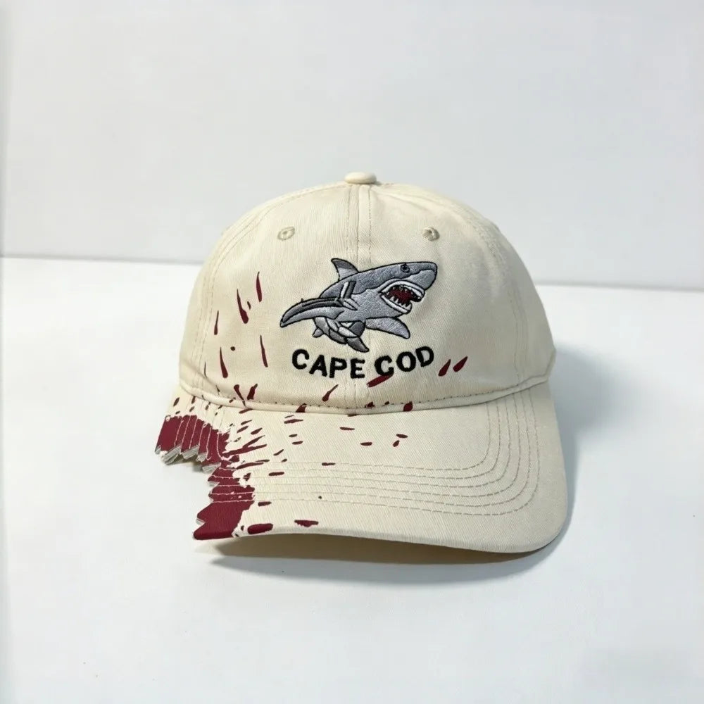 Shark Bite Embroidered Baseball Cap